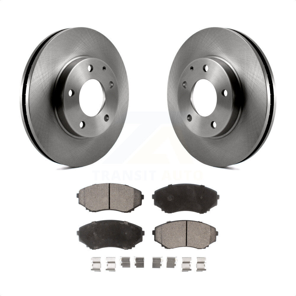 Front Disc Brake Rotors And Semi-Metallic Pads Kit For 2000-2006 Mazda MPV K8F-100283 by Transit Auto