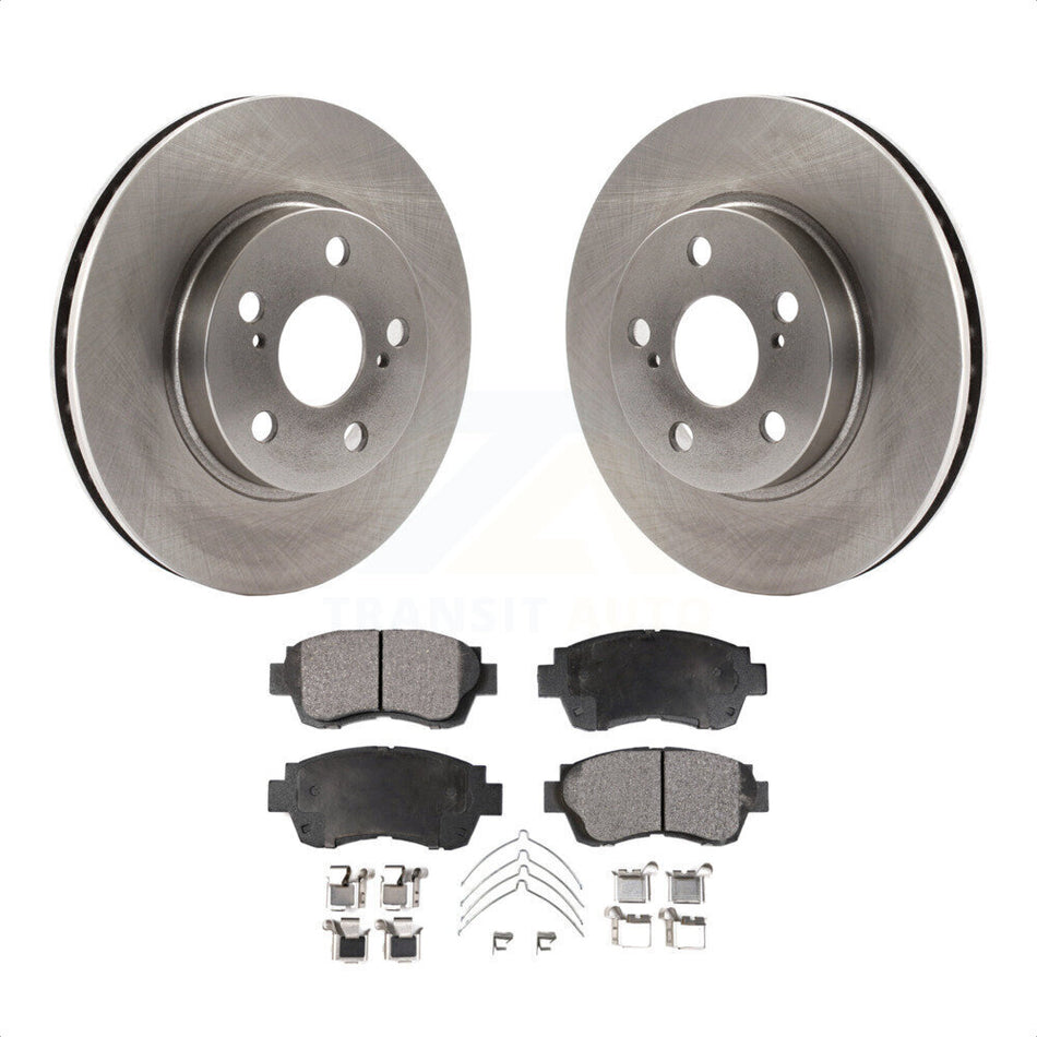 Front Disc Brake Rotors And Semi-Metallic Pads Kit For 1998 Toyota Celica K8F-100284 by Transit Auto