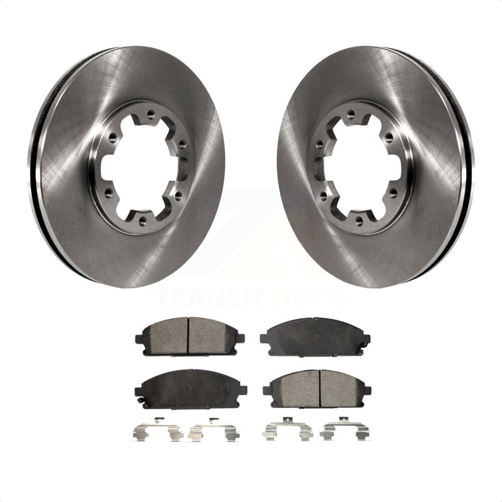 Front Disc Brake Rotors And Semi-Metallic Pads Kit For Nissan Pathfinder INFINITI QX4 K8F-100291 by Transit Auto