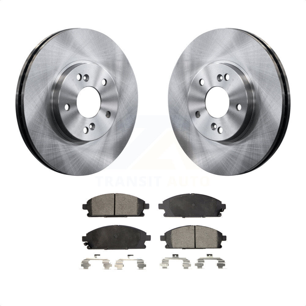 Front Disc Brake Rotors And Semi-Metallic Pads Kit For 2003-2006 Acura MDX K8F-100317 by Transit Auto