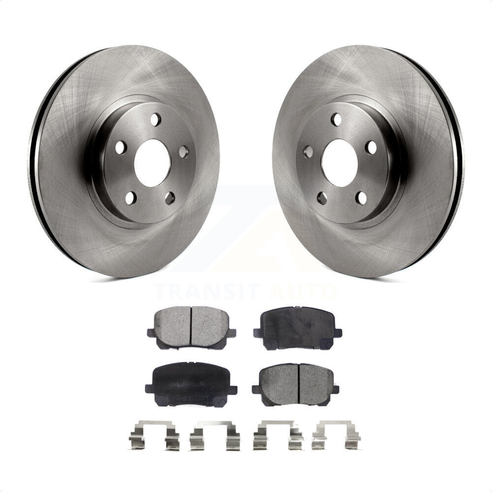 Front Disc Brake Rotors And Semi-Metallic Pads Kit For 2003-2008 Toyota Corolla Matrix Pontiac Vibe K8F-100329 by Transit Auto