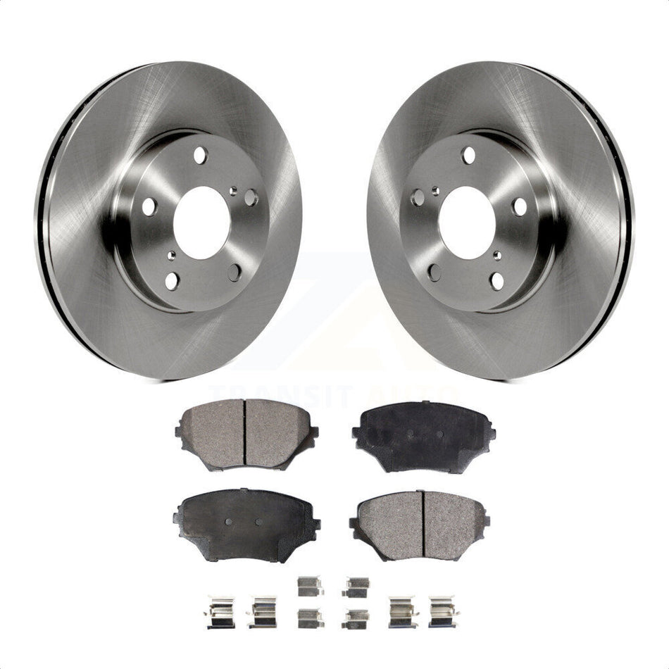 Front Disc Brake Rotors And Semi-Metallic Pads Kit For Toyota RAV4 K8F-100348 by Transit Auto