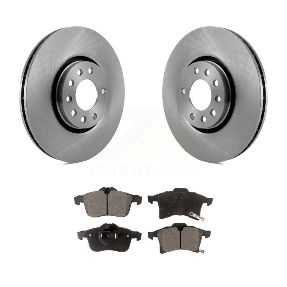 Front Disc Brake Rotors And Semi-Metallic Pads Kit For 2008-2009 Saturn Astra K8F-100353 by Transit Auto