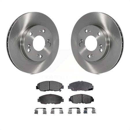 Front Disc Brake Rotors And Semi-Metallic Pads Kit For Honda Civic K8F-100356 by Transit Auto