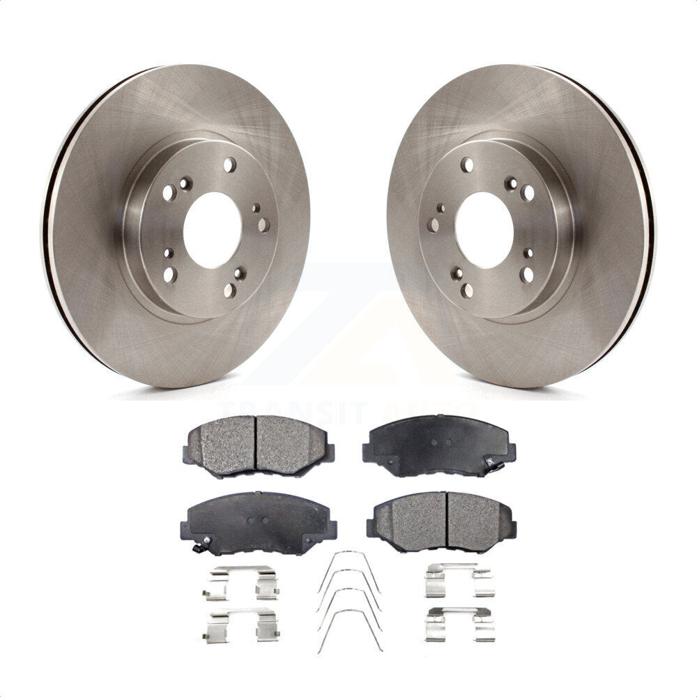 Front Disc Brake Rotors And Semi-Metallic Pads Kit For 2002-2004 Honda CR-V K8F-100359 by Transit Auto