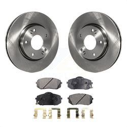 Front Disc Brake Rotors And Semi-Metallic Pads Kit For 2010-2012 Kia Rondo K8F-100365