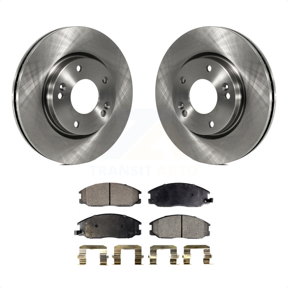 Front Disc Brake Rotors And Semi-Metallic Pads Kit For 2001-2006 Hyundai Santa Fe With 276mm Diameter Rotor K8F-100370 by Transit Auto