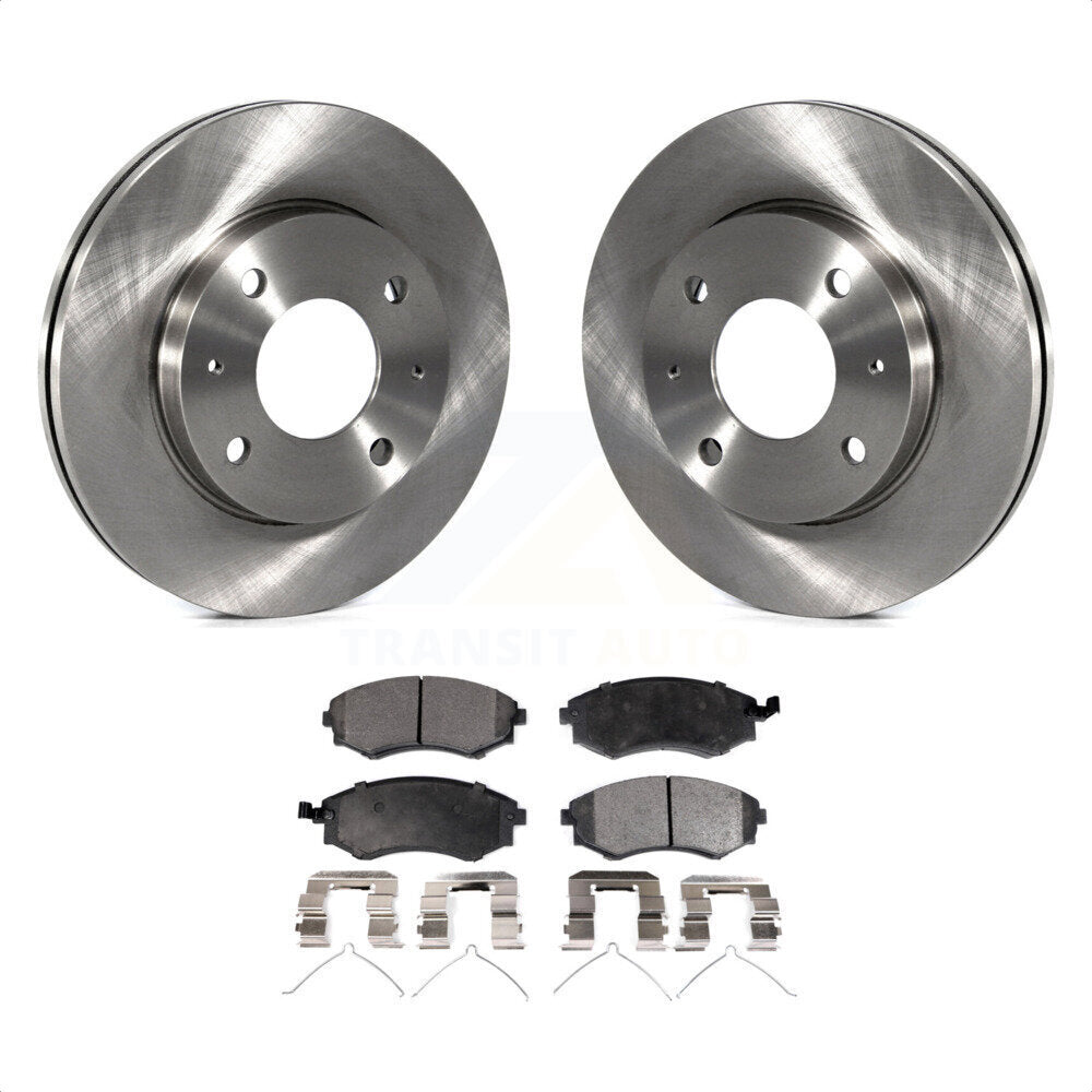 Front Disc Brake Rotors And Semi-Metallic Pads Kit For Hyundai Elantra Sonata Kia Optima Magentis K8F-100376 by Transit Auto