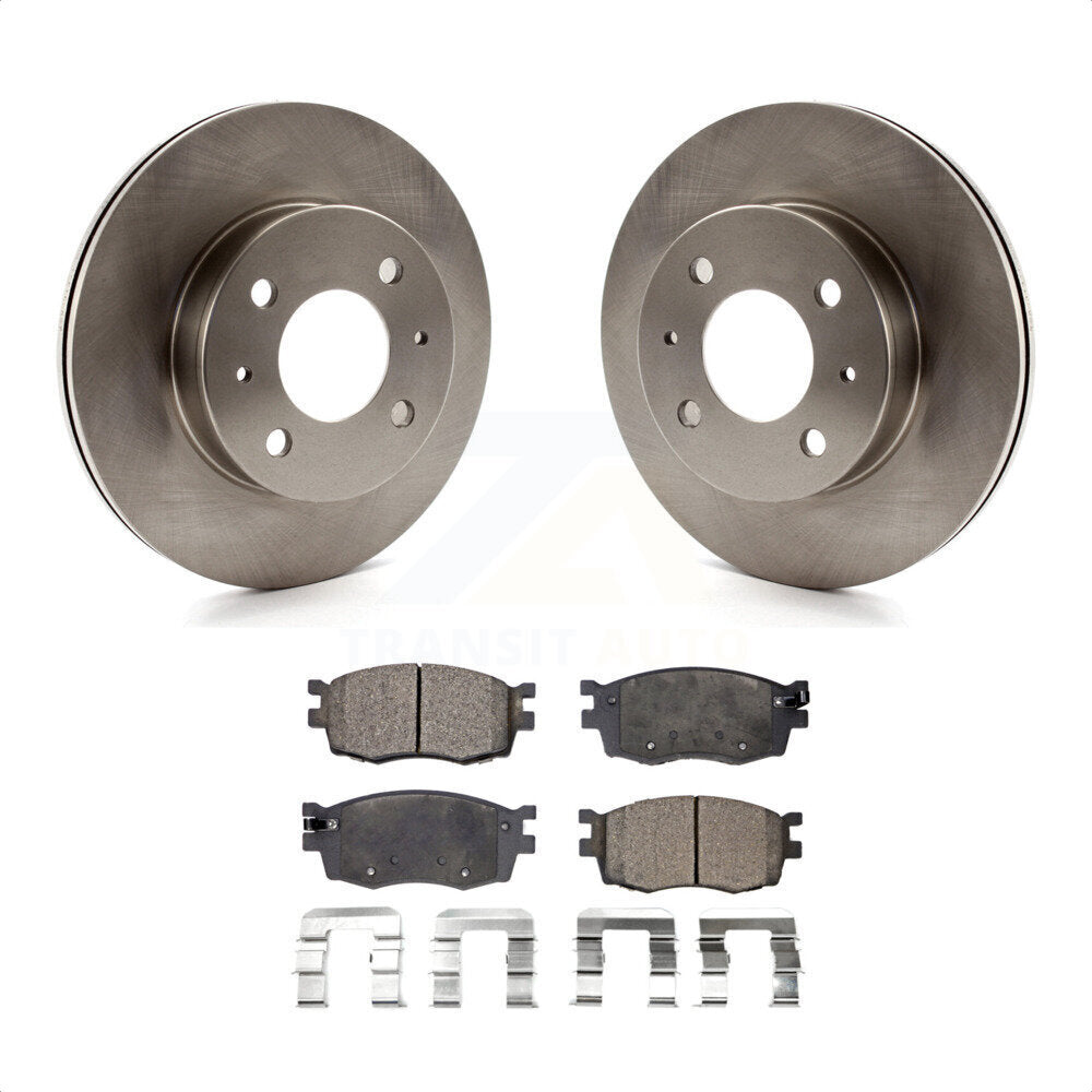 Front Disc Brake Rotors And Semi-Metallic Pads Kit For 2006 Hyundai Accent Hatchback K8F-100391 by Transit Auto