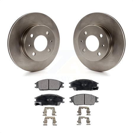 Front Disc Brake Rotors And Semi-Metallic Pads Kit For 2000-2005 Hyundai Accent K8F-100392 by Transit Auto