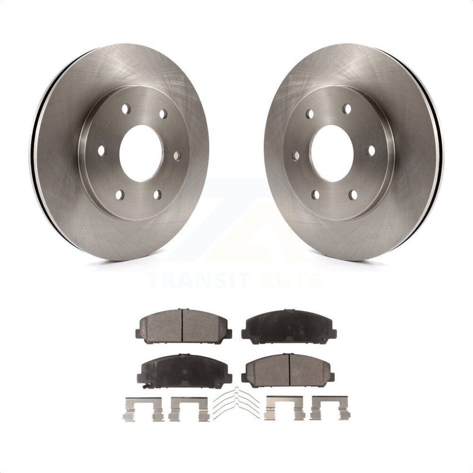 Front Disc Brake Rotors And Semi-Metallic Pads Kit For 2007 INFINITI QX56 With 320mm Diameter Rotor To 03 07 K8F-100394 by Transit Auto