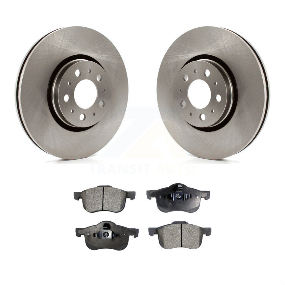 Front Disc Brake Rotors And Semi-Metallic Pads Kit For 2008 Volvo S60 With 316mm Diameter Rotor K8F-100403 by Transit Auto