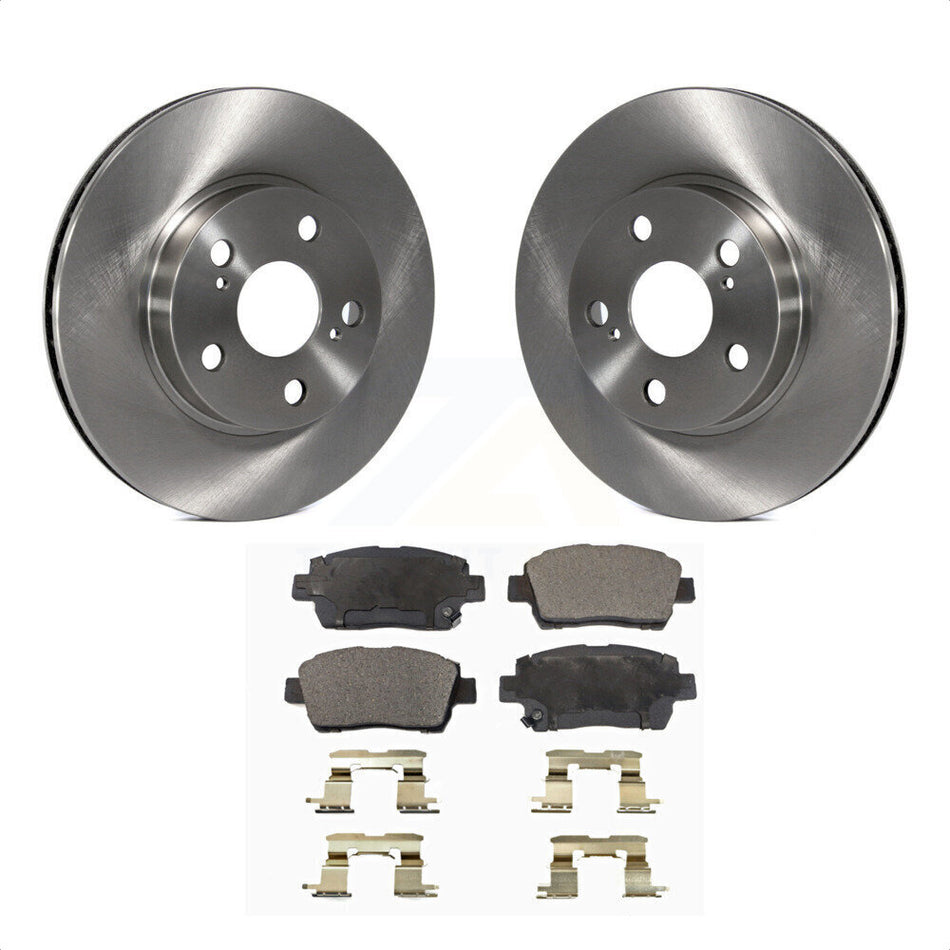 Front Disc Brake Rotors And Semi-Metallic Pads Kit For 2004-2009 Toyota Prius K8F-100413 by Transit Auto