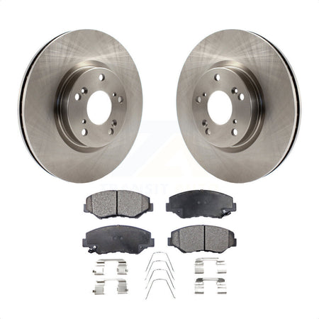 Front Disc Brake Rotors And Semi-Metallic Pads Kit For Honda Civic CR-V Acura ILX K8F-100415 by Transit Auto