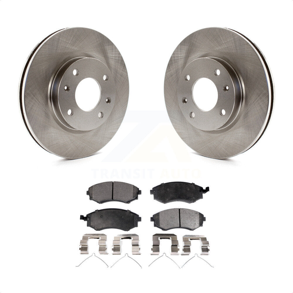 Front Disc Brake Rotors And Semi-Metallic Pads Kit For Hyundai Sonata Kia Optima Magentis K8F-100417 by Transit Auto