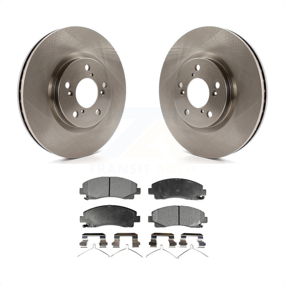 Front Disc Brake Rotors And Semi-Metallic Pads Kit For 2006-2014 Honda Ridgeline K8F-100425 by Transit Auto