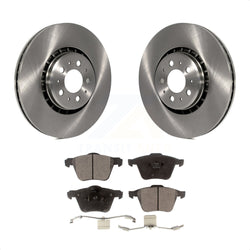 Front Disc Brake Rotors And Semi-Metallic Pads Kit For 2003-2014 Volvo XC90 With 336mm Diameter Rotor K8F-100442