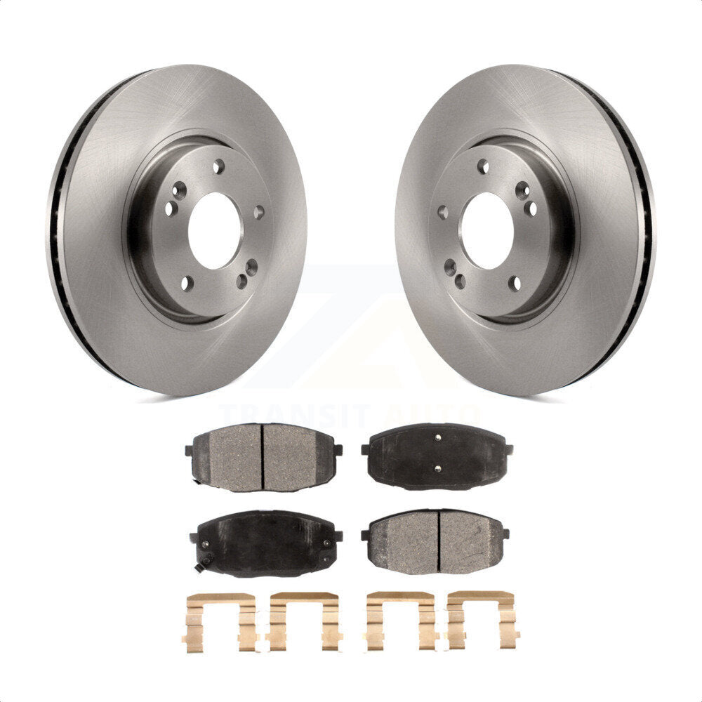 Front Disc Brake Rotors And Semi-Metallic Pads Kit For Kia Forte Koup Forte5 K8F-100450 by Transit Auto