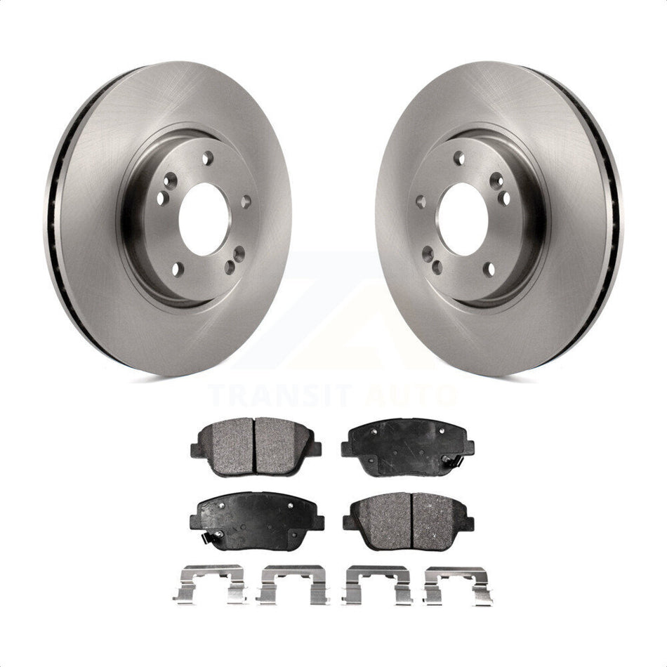 Front Disc Brake Rotors And Semi-Metallic Pads Kit For Hyundai Sonata Kia Optima K8F-100453 by Transit Auto