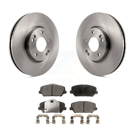 Front Disc Brake Rotors And Semi-Metallic Pads Kit For Kia Forte Forte5 Koup K8F-100456 by Transit Auto