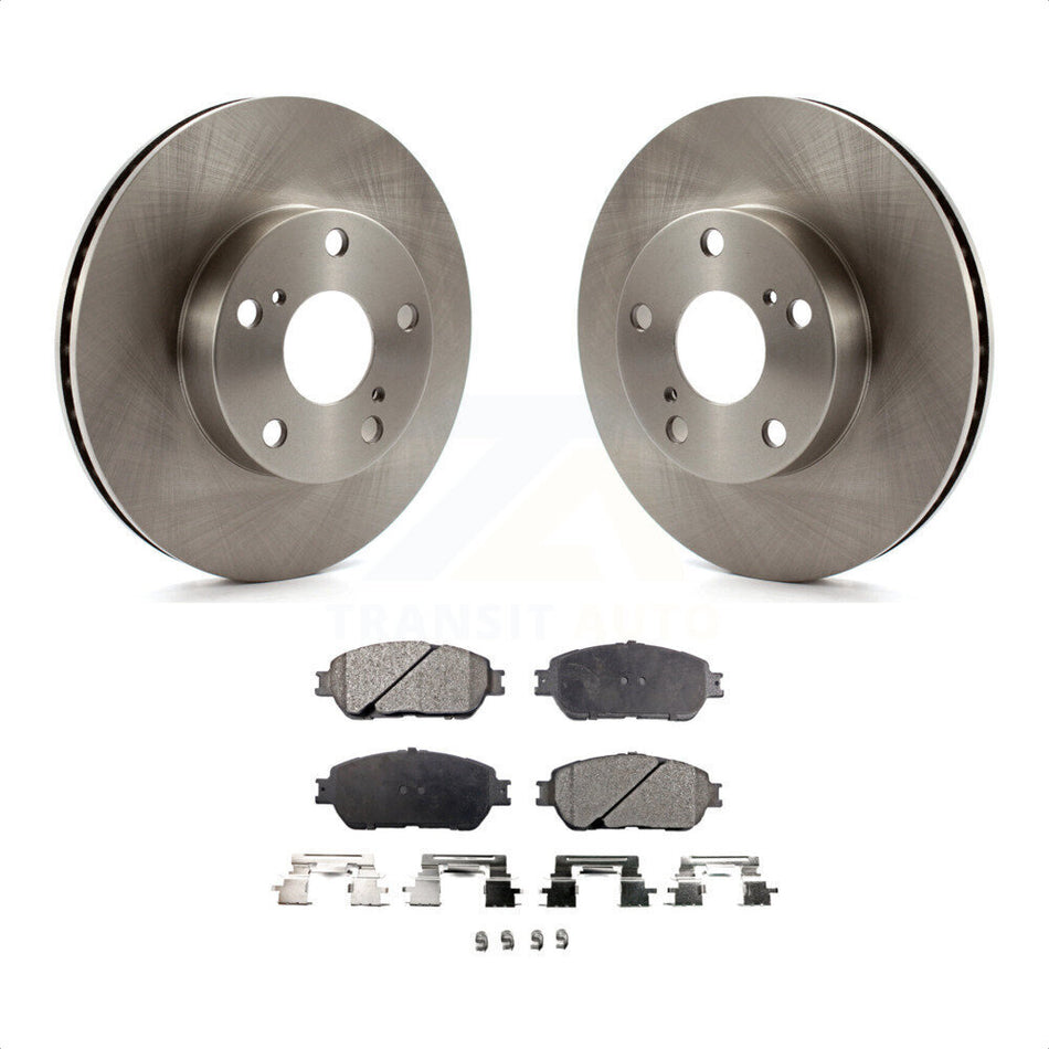 Front Disc Brake Rotors And Semi-Metallic Pads Kit For 2005-2015 Toyota Tacoma With 5 Lug Wheels K8F-100461 by Transit Auto