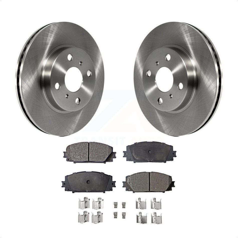 Front Disc Brake Rotors And Semi-Metallic Pads Kit For Toyota Yaris Prius C Scion iQ K8F-100468 by Transit Auto