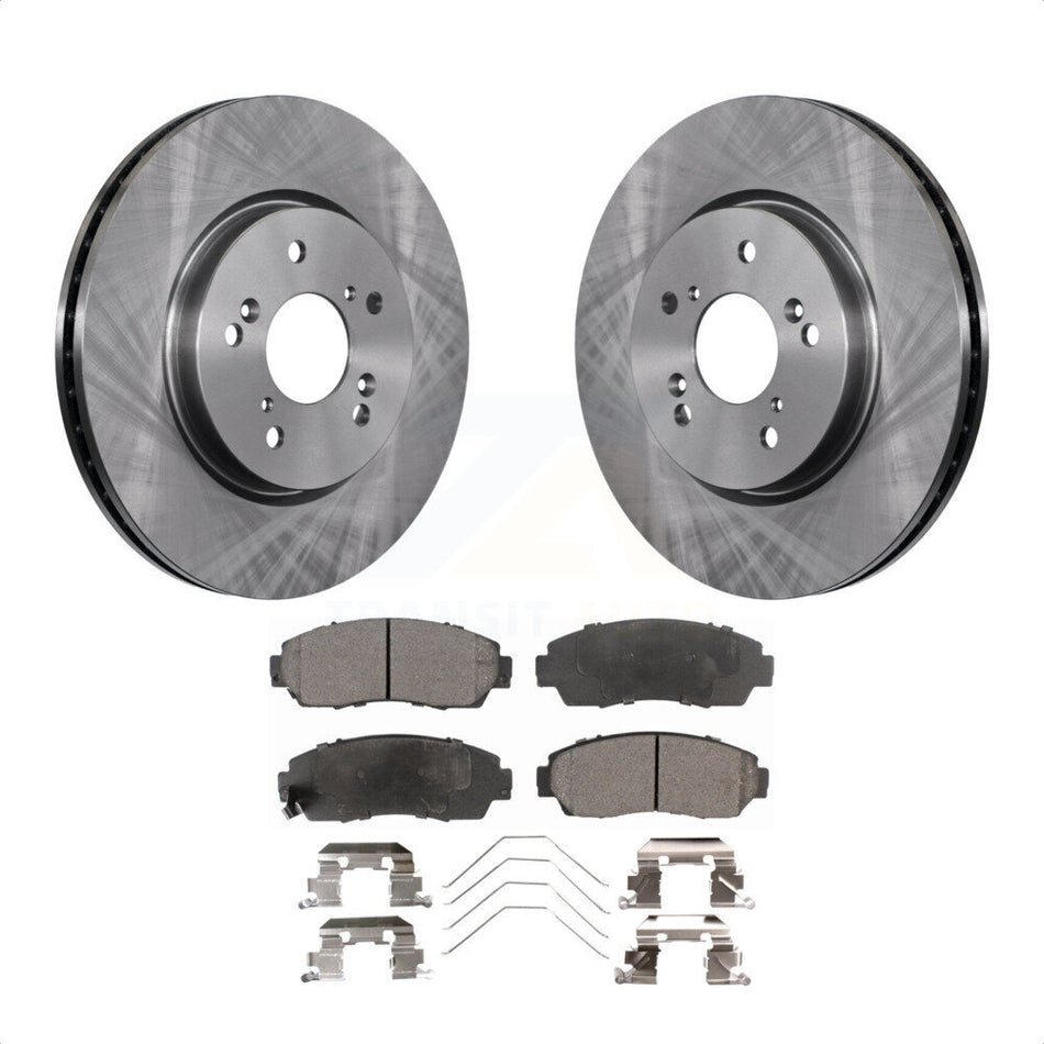 Front Disc Brake Rotors And Semi-Metallic Pads Kit For Honda CR-V Crosstour Accord K8F-100480 by Transit Auto