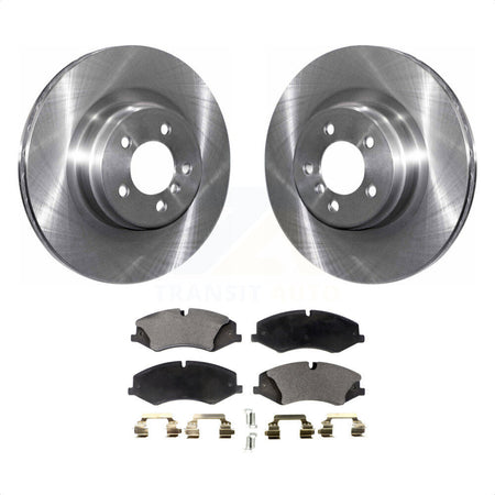 Front Disc Brake Rotors And Semi-Metallic Pads Kit For 2010-2012 Land Rover Range Naturally Aspirated K8F-100490 by Transit Auto