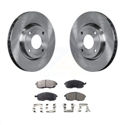 Front Disc Brake Rotors And Semi-Metallic Pads Kit For Nissan Sentra Versa Cube K8F-100497