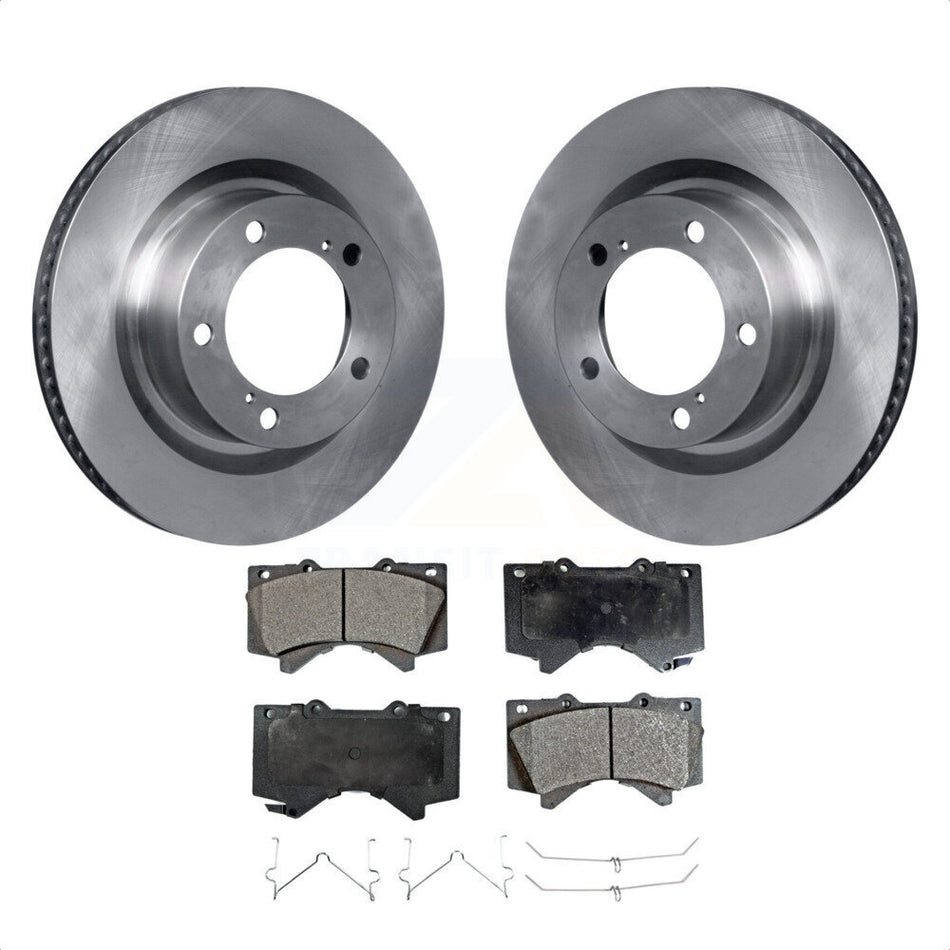 Front Disc Brake Rotors And Semi-Metallic Pads Kit For Toyota Tundra Sequoia Lexus LX570 Land Cruiser K8F-100503 by Transit Auto