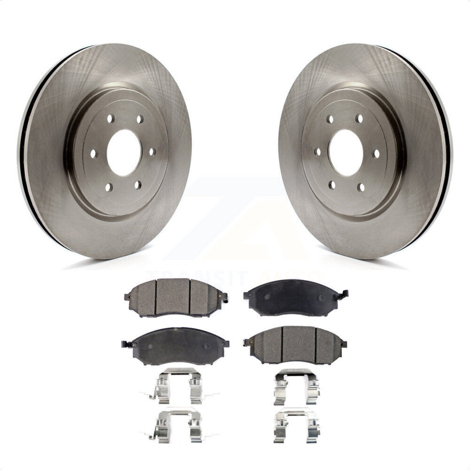 Front Disc Brake Rotors And Semi-Metallic Pads Kit For 2008-2012 Nissan Pathfinder 5.6L K8F-100513 by Transit Auto