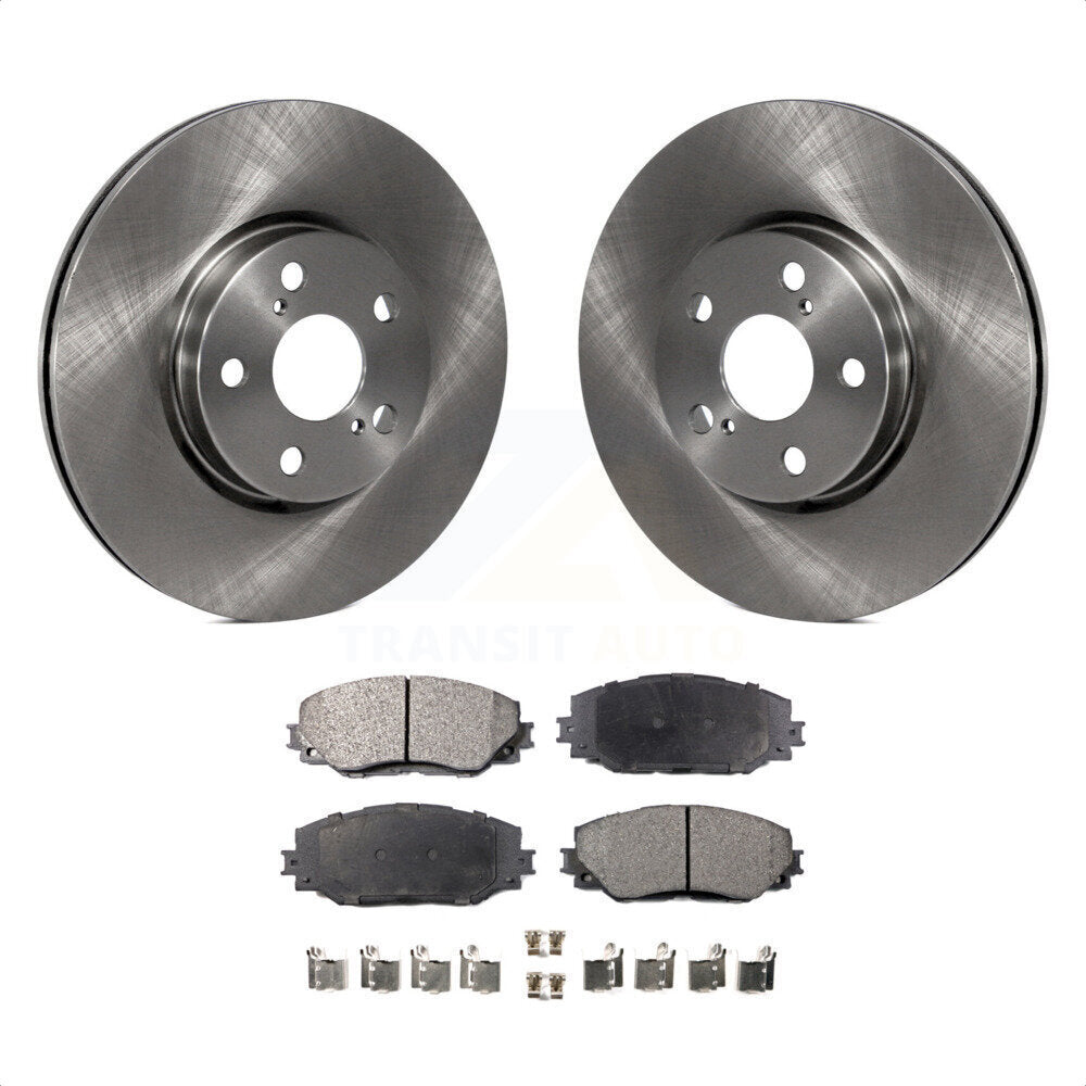 Front Disc Brake Rotors And Semi-Metallic Pads Kit For Toyota Corolla Scion xD Matrix Pontiac Vibe K8F-100514 by Transit Auto