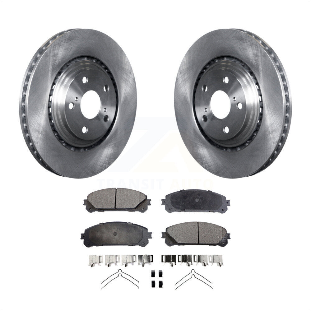 Front Disc Brake Rotors And Semi-Metallic Pads Kit For Toyota Highlander Sienna Lexus RX350 NX200t NX300 RX450h NX300h K8F-100516 by Transit Auto