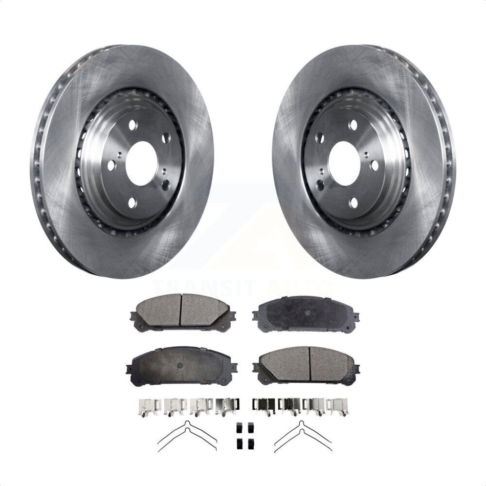 Front Disc Brake Rotors And Semi-Metallic Pads Kit For Toyota Highlander Sienna Lexus RX350 NX200t NX300 RX450h NX300h K8F-100516 by Transit Auto