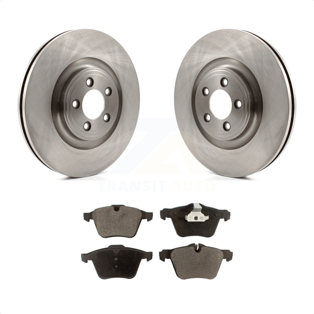 Front Disc Brake Rotors And Semi-Metallic Pads Kit For Jaguar XF XJ XKR XK K8F-100523 by Transit Auto