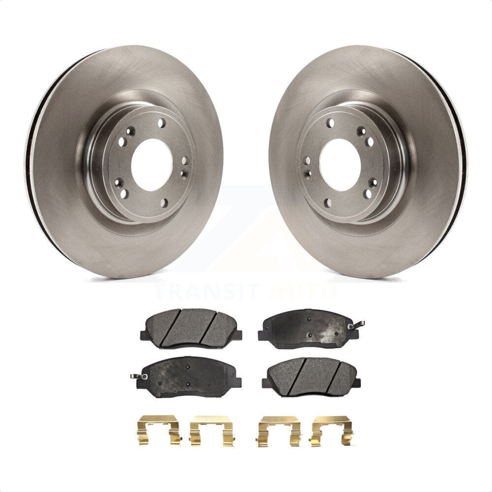 Front Disc Brake Rotors And Semi-Metallic Pads Kit For 2009-2011 Hyundai Genesis 3.8L K8F-100544 by Transit Auto