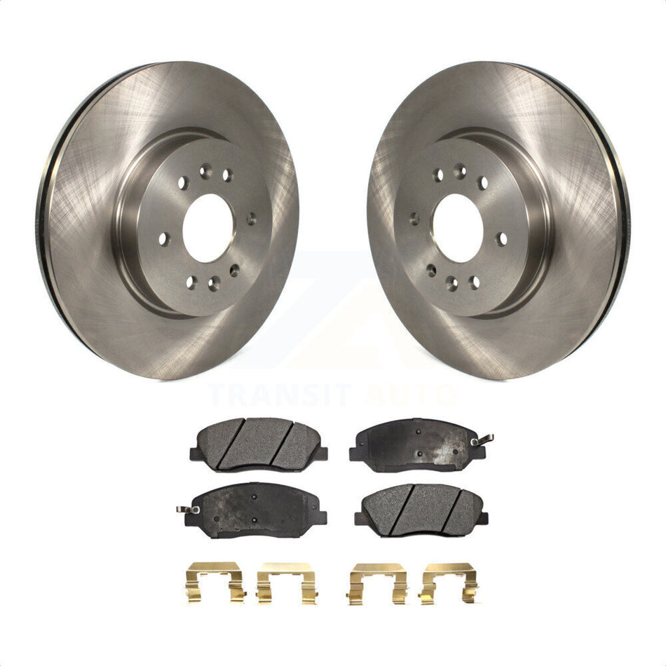 Front Disc Brake Rotors And Semi-Metallic Pads Kit For 2009-2011 Kia Borrego K8F-100549 by Transit Auto