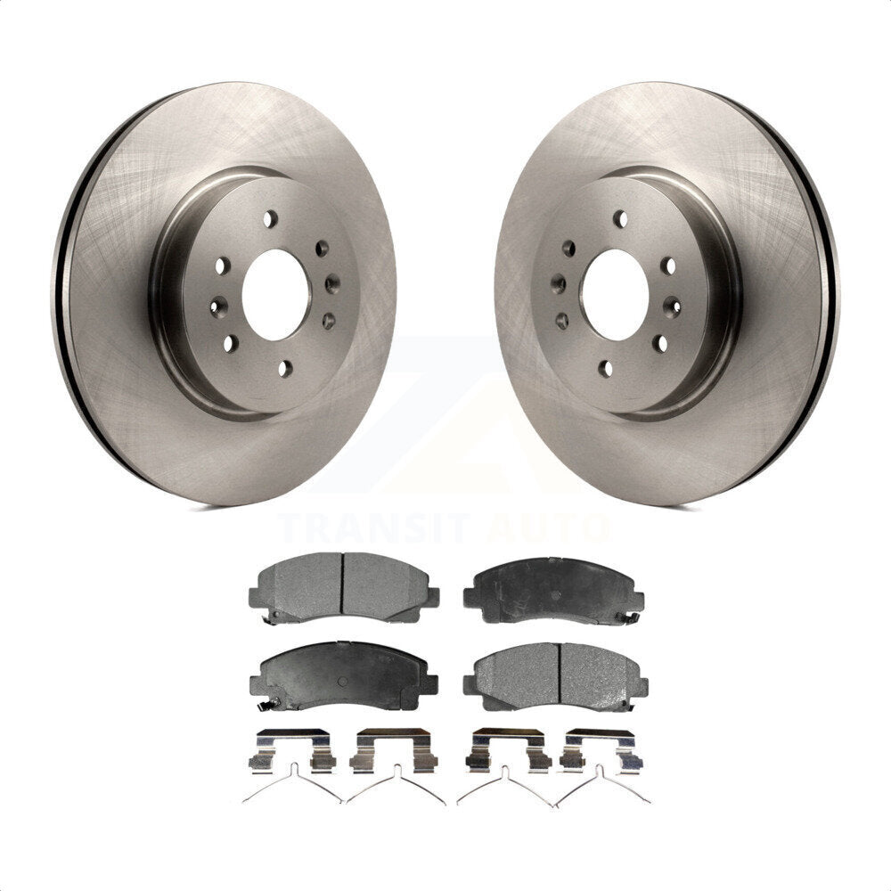 Front Disc Brake Rotors And Semi-Metallic Pads Kit For 2009-2014 Acura TL K8F-100551 by Transit Auto