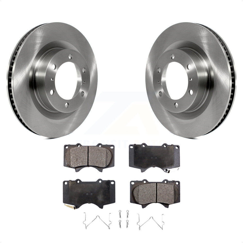 Front Disc Brake Rotors And Semi-Metallic Pads Kit For 2010-2022 Toyota 4Runner Lexus GX460 K8F-100561 by Transit Auto