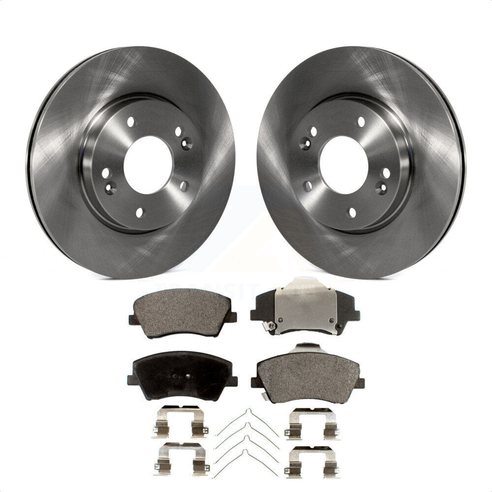 Front Disc Brake Rotors And Semi-Metallic Pads Kit For Hyundai Elantra K8F-100575 by Transit Auto