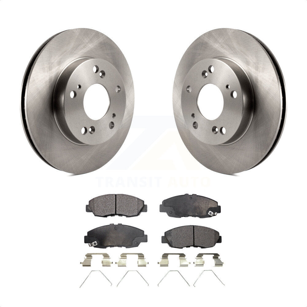 Front Disc Brake Rotors And Semi-Metallic Pads Kit For Honda Civic K8F-100591 by Transit Auto