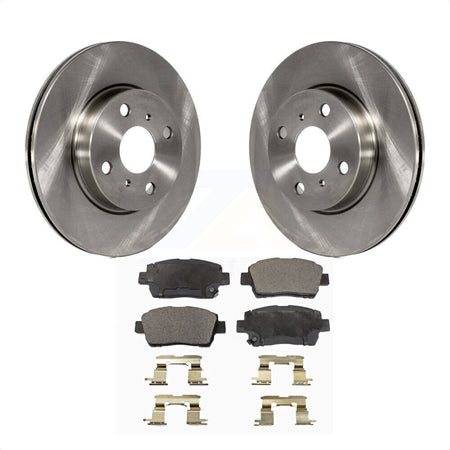 Front Disc Brake Rotors And Semi-Metallic Pads Kit For Scion iQ K8F-100596 by Transit Auto