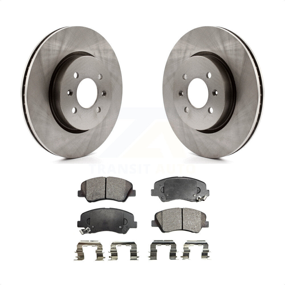 Front Disc Brake Rotors And Semi-Metallic Pads Kit For Kia Rio K8F-100599 by Transit Auto