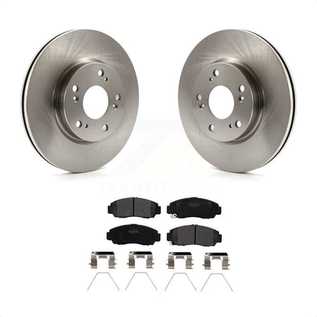 Front Disc Brake Rotors And Semi-Metallic Pads Kit For Honda Civic K8F-100602 by Transit Auto