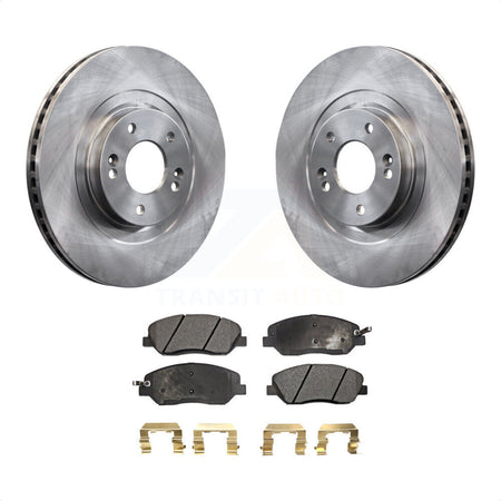 Front Disc Brake Rotors And Semi-Metallic Pads Kit For 2013-2016 Hyundai Santa Fe XL 3.3L K8F-100604 by Transit Auto