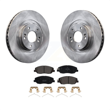 Front Disc Brake Rotors And Semi-Metallic Pads Kit For Hyundai Santa Fe XL K8F-100607 by Transit Auto