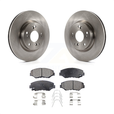 Front Disc Brake Rotors And Semi-Metallic Pads Kit For 2012-2016 Honda CR-V FWD K8F-100613 by Transit Auto