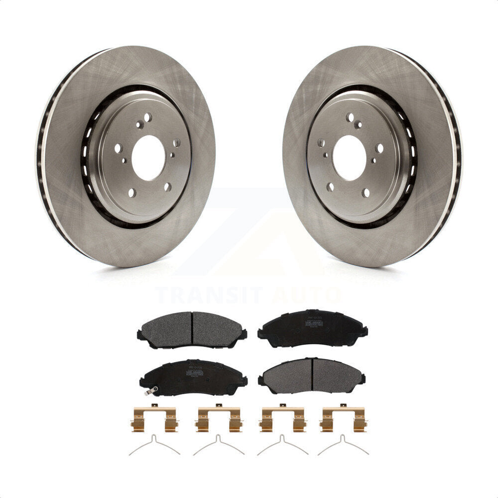 Front Disc Brake Rotors And Semi-Metallic Pads Kit For 2014-2016 Acura MDX K8F-100620 by Transit Auto