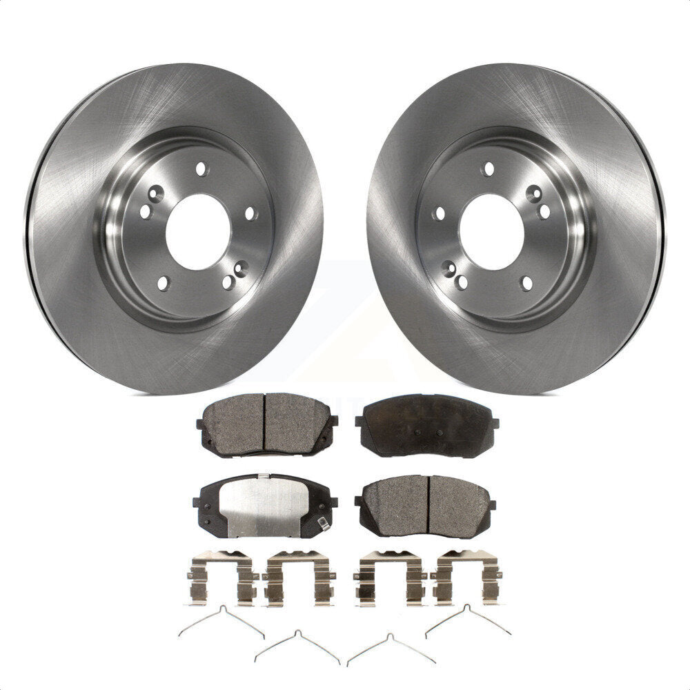 Front Disc Brake Rotors And Semi-Metallic Pads Kit For Hyundai Sonata Kia Optima Niro EV Kona Electric K8F-100640 by Transit Auto