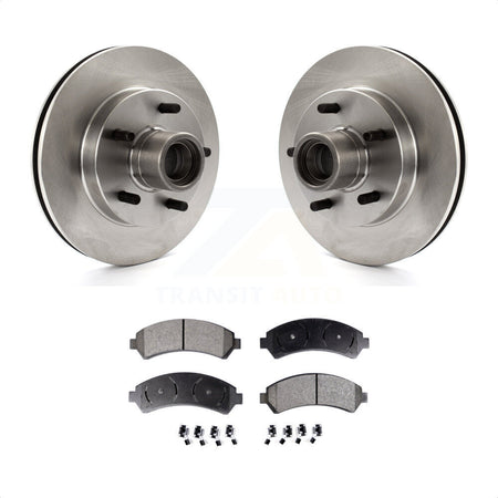 Front Disc Brake Rotors Hub Assembly And Semi-Metallic Pads Kit For 2000 Chevrolet Blazer RWD K8F-100664 by Transit Auto